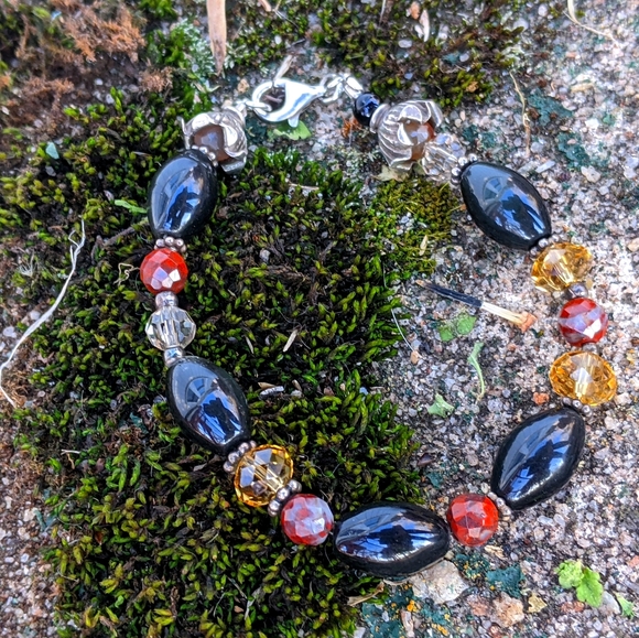 Jewelry - Obsidian Sterling Bracelet